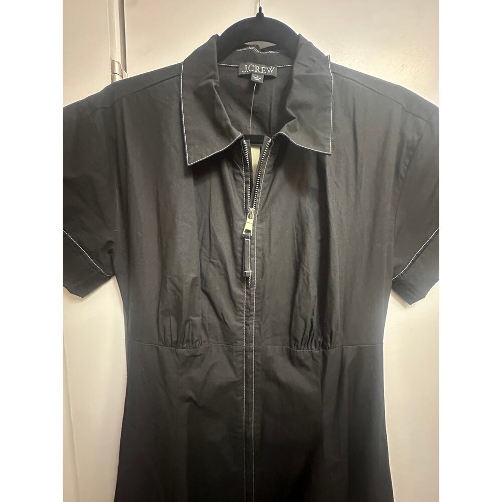 J.CREW Zip-Up Shirt-Dress in Black CI906 Size 4 NWT - Picture 6 of 13